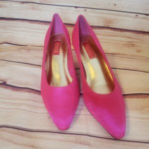 Sellecca Womens Vintage Pumps High Heels Hot Pink